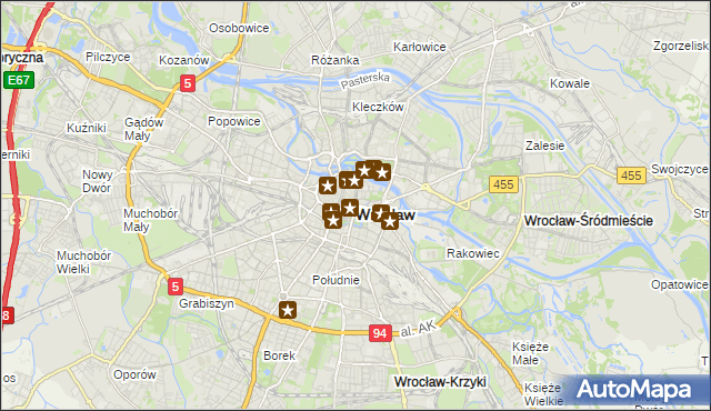 mapa Wrocławia, Wrocław na mapie Targeo