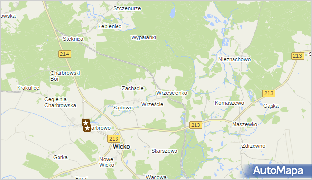 mapa Wrześcienko, Wrześcienko na mapie Targeo