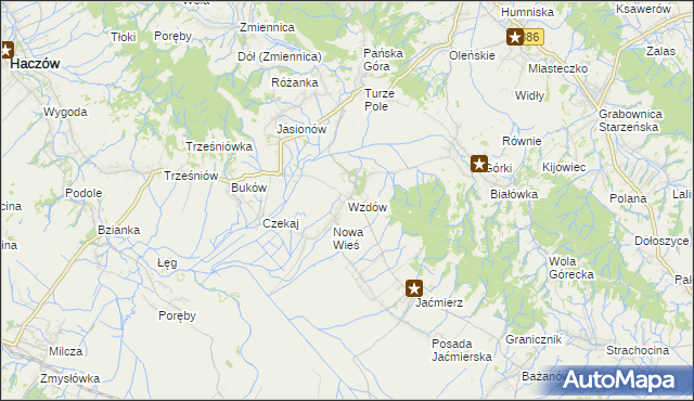 mapa Wzdów, Wzdów na mapie Targeo