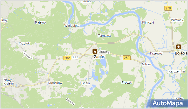 mapa Zabór, Zabór na mapie Targeo