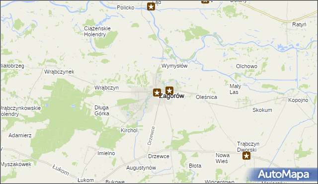 mapa Zagórów, Zagórów na mapie Targeo