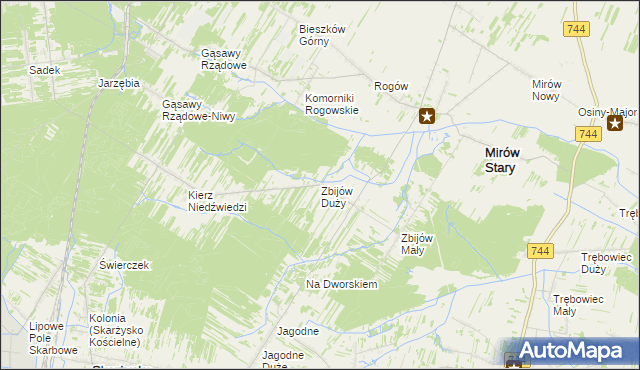 mapa Zbijów Duży, Zbijów Duży na mapie Targeo