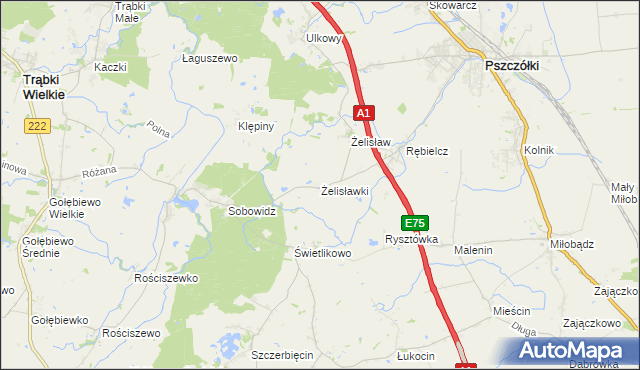 mapa Żelisławki, Żelisławki na mapie Targeo