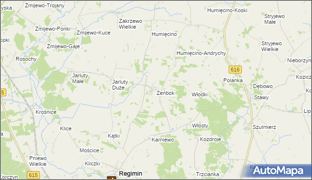 mapa Zeńbok, Zeńbok na mapie Targeo