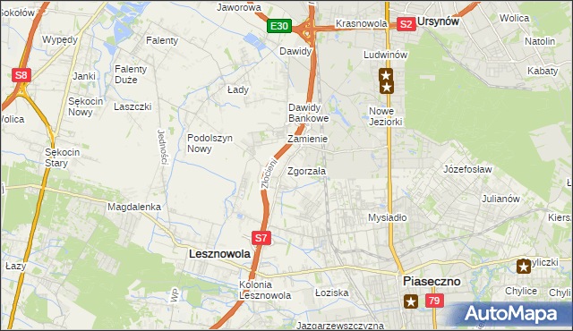 mapa Zgorzała, Zgorzała na mapie Targeo