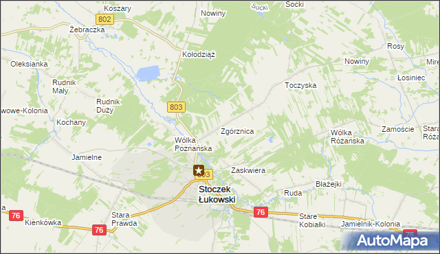 mapa Zgórznica, Zgórznica na mapie Targeo