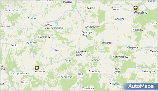 mapa Zimnowoda gmina Kałuszyn, Zimnowoda gmina Kałuszyn na mapie Targeo