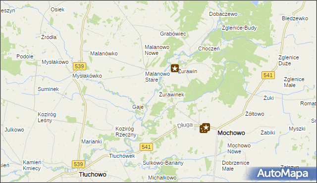 mapa Żurawinek, Żurawinek na mapie Targeo
