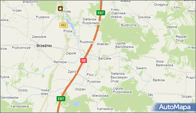 mapa Barczew, Barczew na mapie Targeo