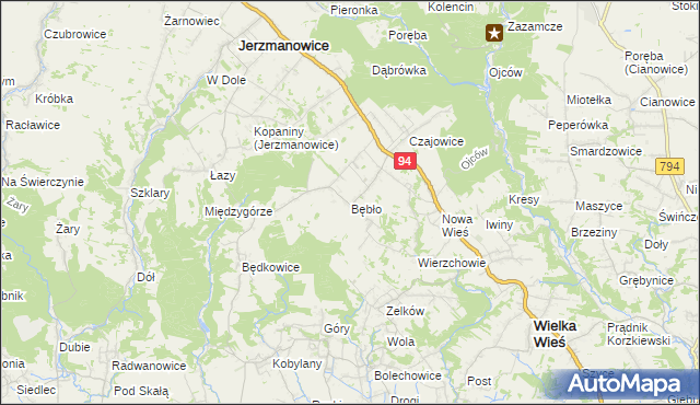 mapa Bębło, Bębło na mapie Targeo