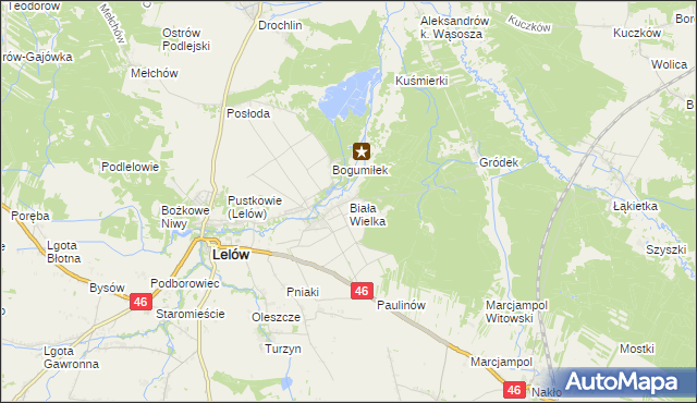 mapa Biała Wielka, Biała Wielka na mapie Targeo