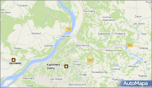 mapa Bochotnica, Bochotnica na mapie Targeo