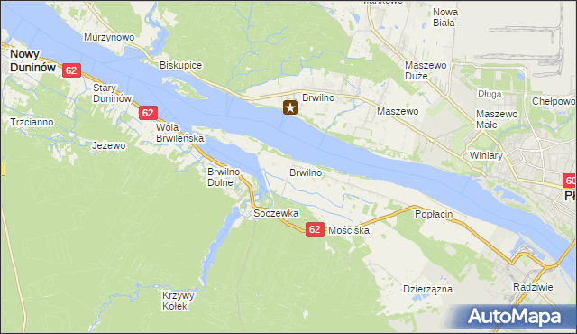 mapa Brwilno gmina Nowy Duninów, Brwilno gmina Nowy Duninów na mapie Targeo