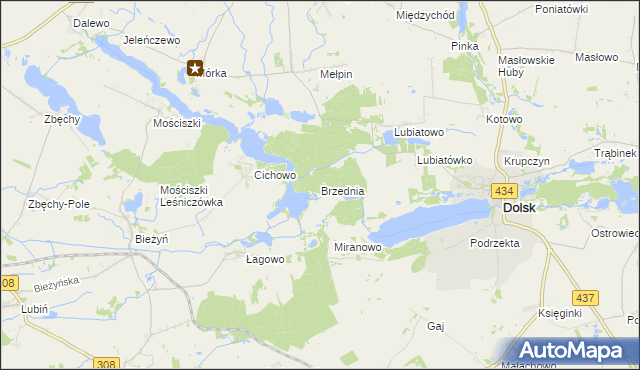 mapa Brzednia, Brzednia na mapie Targeo