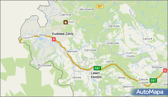 mapa Dańczów, Dańczów na mapie Targeo