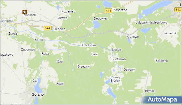 mapa Falk, Falk na mapie Targeo
