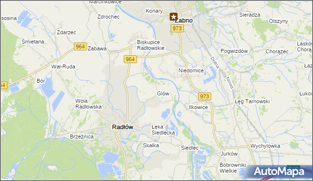 mapa Glów, Glów na mapie Targeo