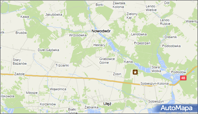 mapa Grabowce Górne, Grabowce Górne na mapie Targeo