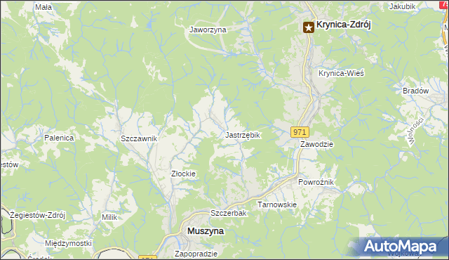 mapa Jastrzębik, Jastrzębik na mapie Targeo