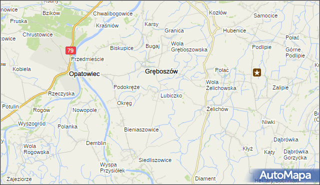 mapa Lubiczko, Lubiczko na mapie Targeo