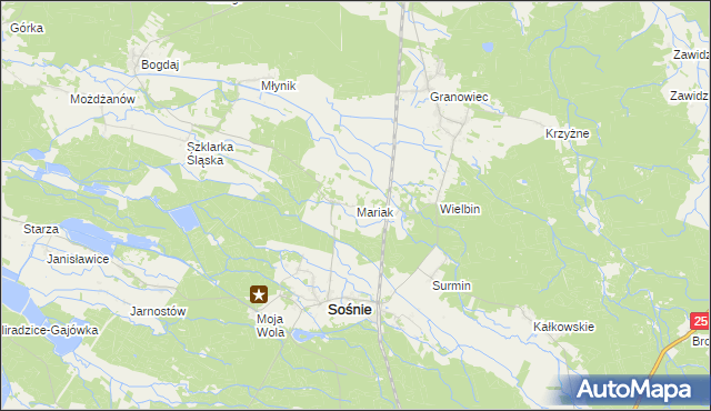 mapa Mariak, Mariak na mapie Targeo