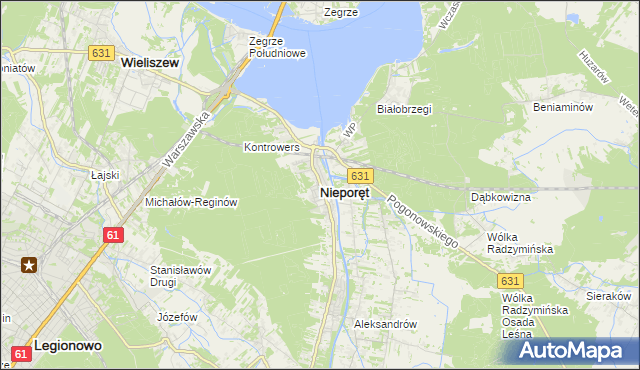 mapa Nieporęt, Nieporęt na mapie Targeo