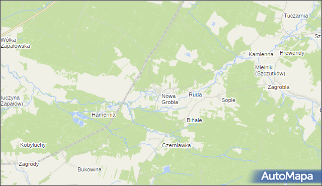 mapa Nowa Grobla gmina Oleszyce, Nowa Grobla gmina Oleszyce na mapie Targeo