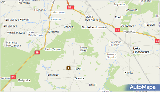mapa Nowa Wieś gmina Trzcinica, Nowa Wieś gmina Trzcinica na mapie Targeo