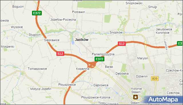 mapa Panieńszczyzna, Panieńszczyzna na mapie Targeo