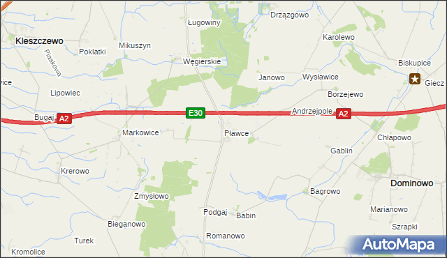 mapa Pławce, Pławce na mapie Targeo
