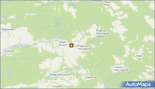 mapa Polanka Horyniecka, Polanka Horyniecka na mapie Targeo