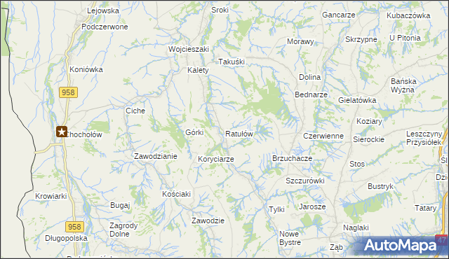 mapa Ratułów, Ratułów na mapie Targeo