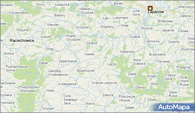 mapa Żerosławice, Żerosławice na mapie Targeo