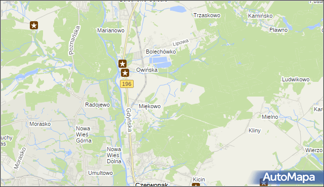 mapa Annowo gmina Czerwonak, Annowo gmina Czerwonak na mapie Targeo