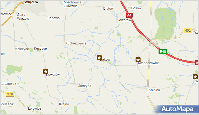 mapa Bąków gmina Grodków, Bąków gmina Grodków na mapie Targeo