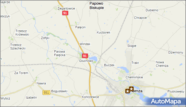 mapa Bielczyny, Bielczyny na mapie Targeo