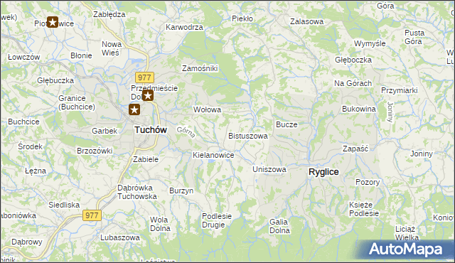 mapa Bistuszowa, Bistuszowa na mapie Targeo