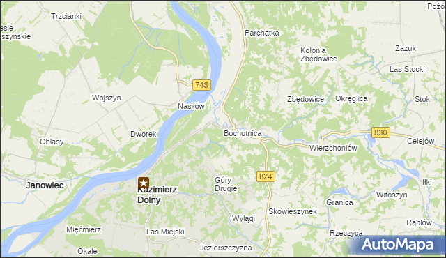 mapa Bochotnica, Bochotnica na mapie Targeo