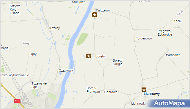 mapa Boręty, Boręty na mapie Targeo