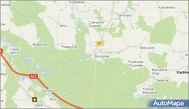 mapa Boroszów, Boroszów na mapie Targeo