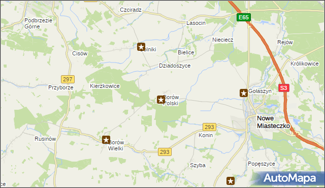 mapa Borów Polski, Borów Polski na mapie Targeo