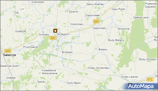 mapa Brodowo-Wity, Brodowo-Wity na mapie Targeo