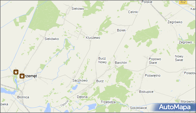 mapa Bucz Nowy, Bucz Nowy na mapie Targeo