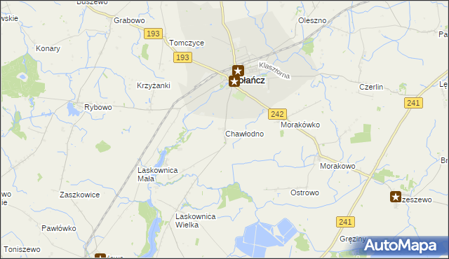 mapa Chawłodno, Chawłodno na mapie Targeo