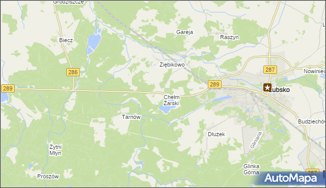 mapa Chełm Żarski, Chełm Żarski na mapie Targeo