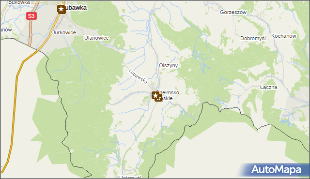 mapa Chełmsko Śląskie, Chełmsko Śląskie na mapie Targeo