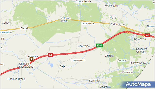 mapa Chotyniec, Chotyniec na mapie Targeo