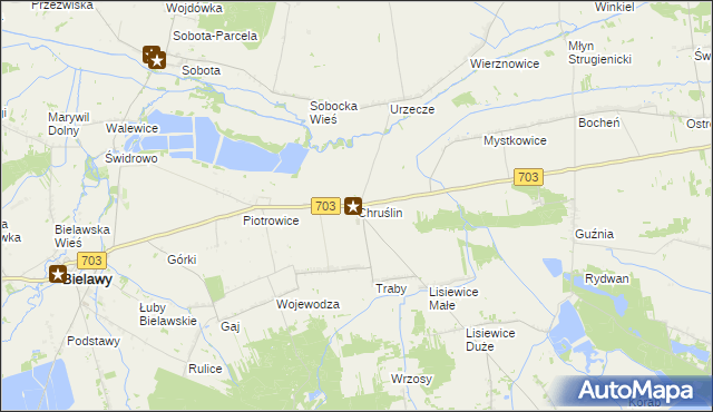 mapa Chruślin, Chruślin na mapie Targeo