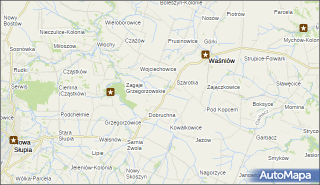 mapa Czajęcice, Czajęcice na mapie Targeo