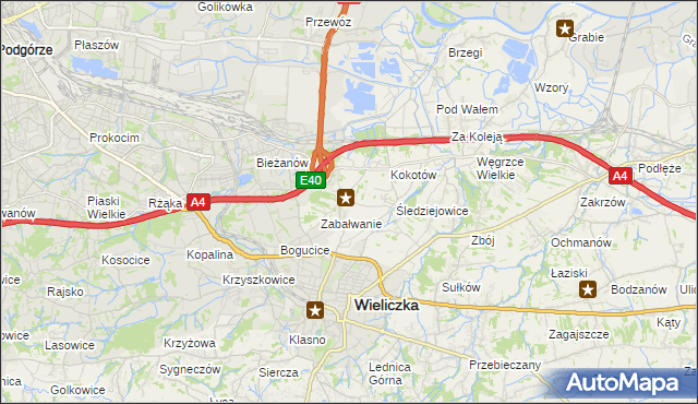 mapa Czarnochowice, Czarnochowice na mapie Targeo